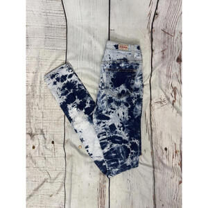 Judy‎ Blue Tie-Dye Pattern Denim Jeans Size 22x28